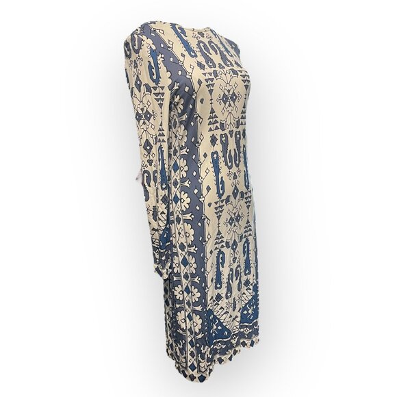 Tory Burch Matte Jersey Dress Malibu Blue Lisbon Dress s - Picture 5 of 8